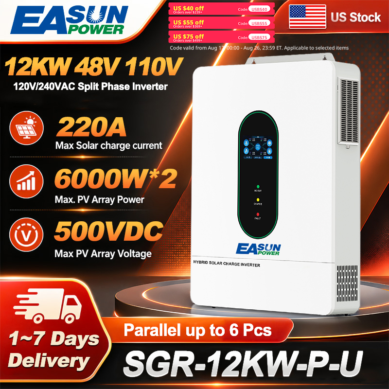 Drone Solar Charger - EASUN US 12KW 12000W Inverter Surya