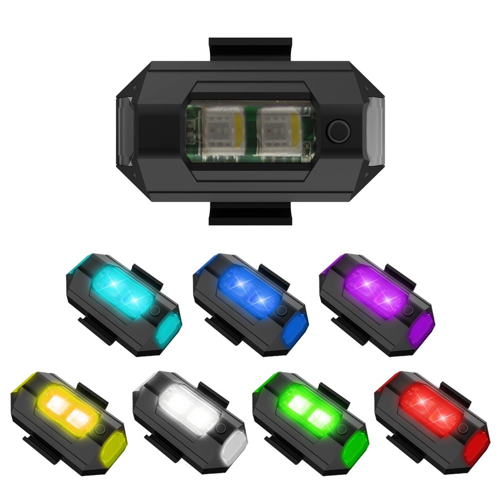 Lampu LED sepeda motor, 1 buah - Drone Strobe Light ulasan dan harga